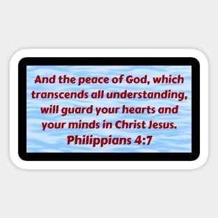 Bible Verse Philippians 4:7 Sticker